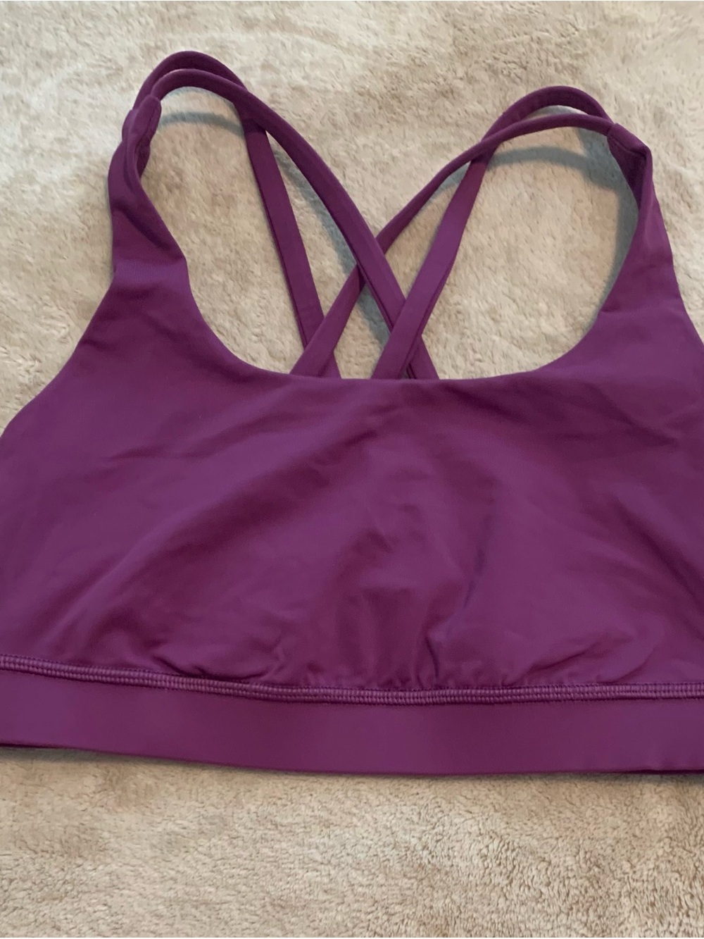 lululemon athletica Plum Crisscross Strappy Sports Bra